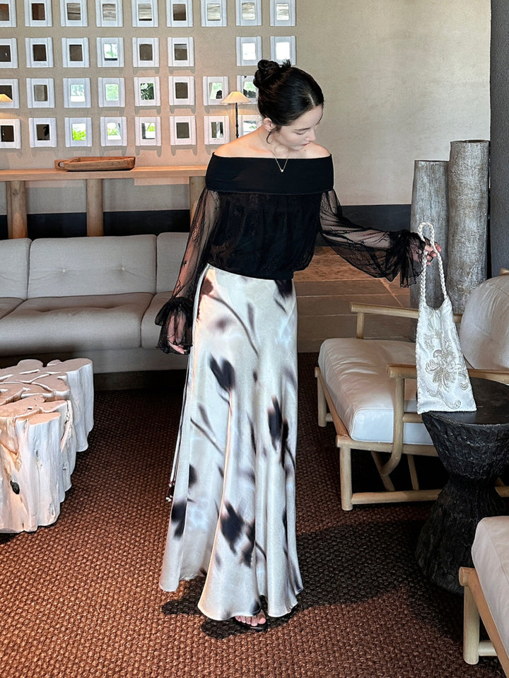 【tops】レースドッキングニットトップス Q9104