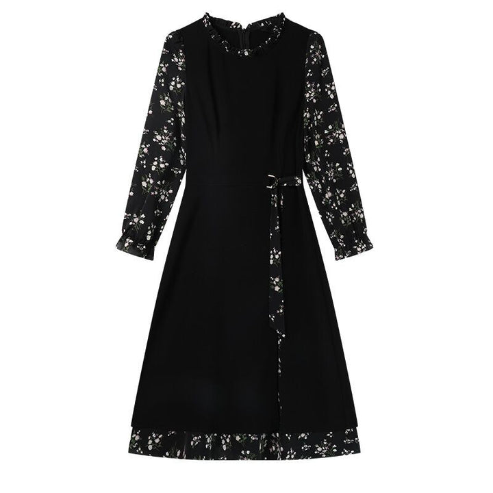 【dress】切り替え花柄ワンピース　M29665