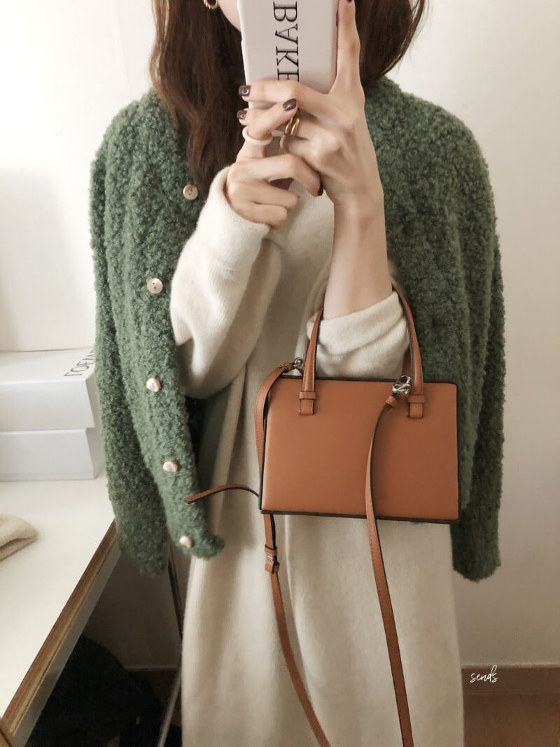 【outer】裹起毛ニットカーデ　M27530
