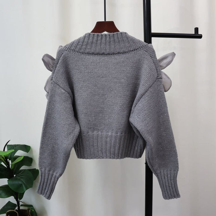 【tops】立体フラワーニットセーター　M26762