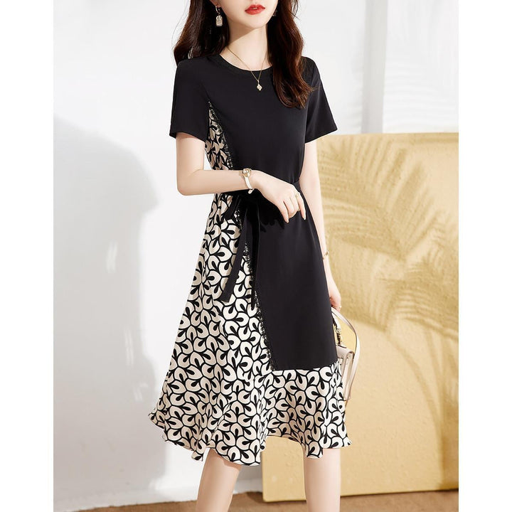 【dress】輝いて超人気 ! 切り替え配色デートワンピース　M16933