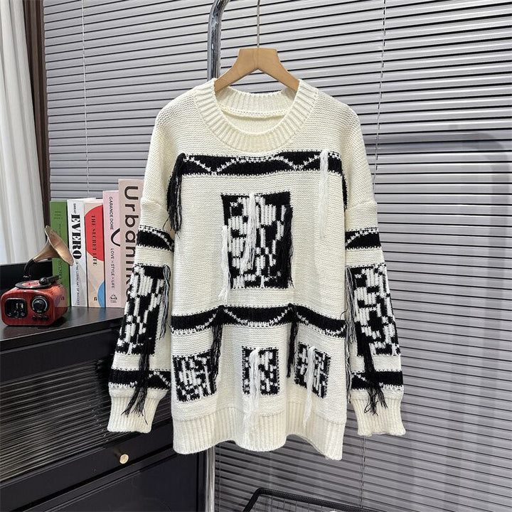 【tops】クルーネックニットセーター　M18993