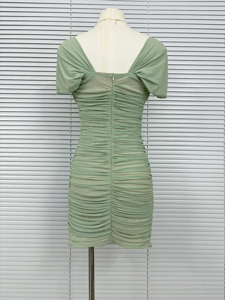 【dress】2WAYストラップギャザーミニワンピース Q8763