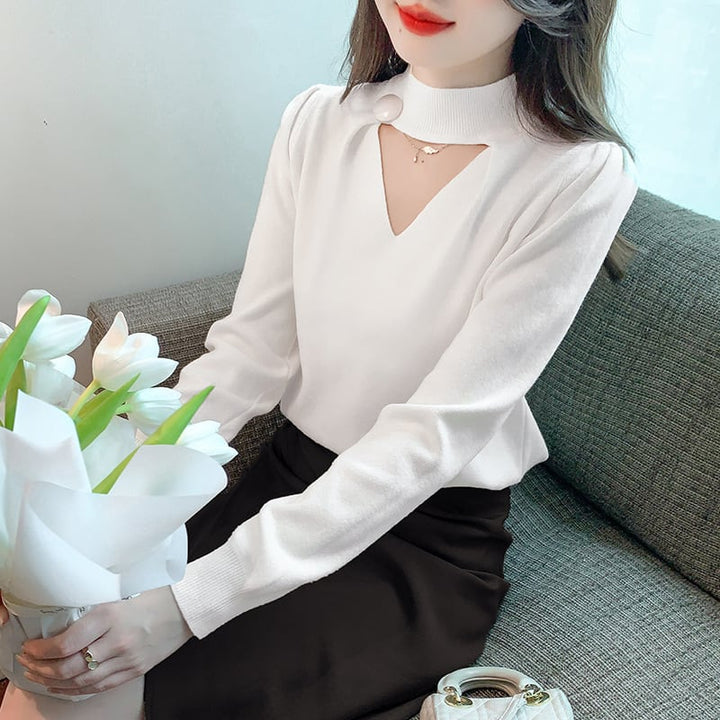 【tops】ニットトップス　M18854