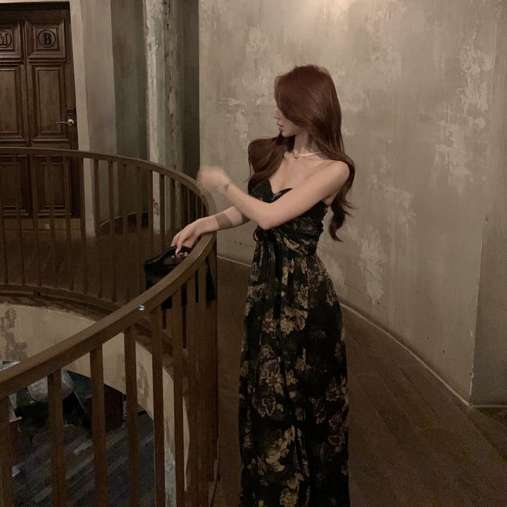 【dress】ロングチューブワンピース Q8505