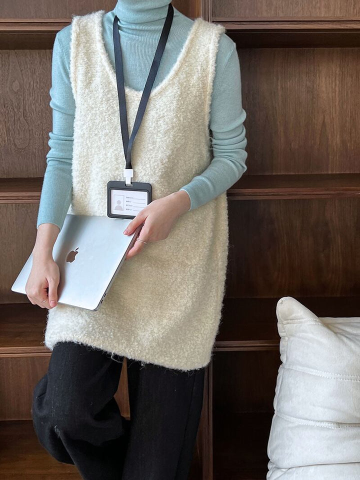 【dress】ノースリーブボアワンピース　N2888
