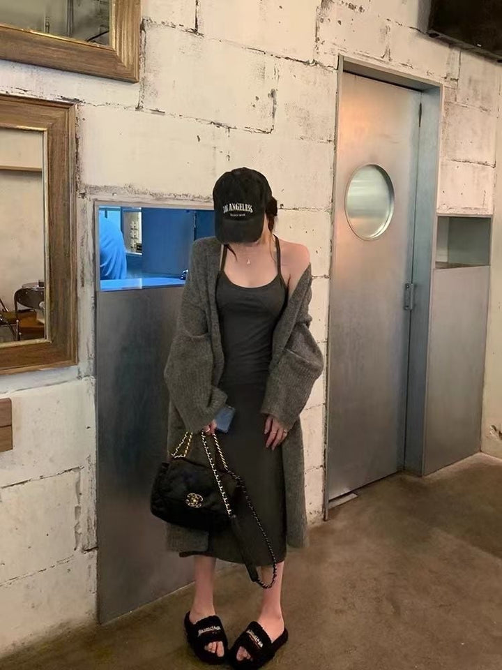 【outer】ロング丈ニットカーデ　M25573