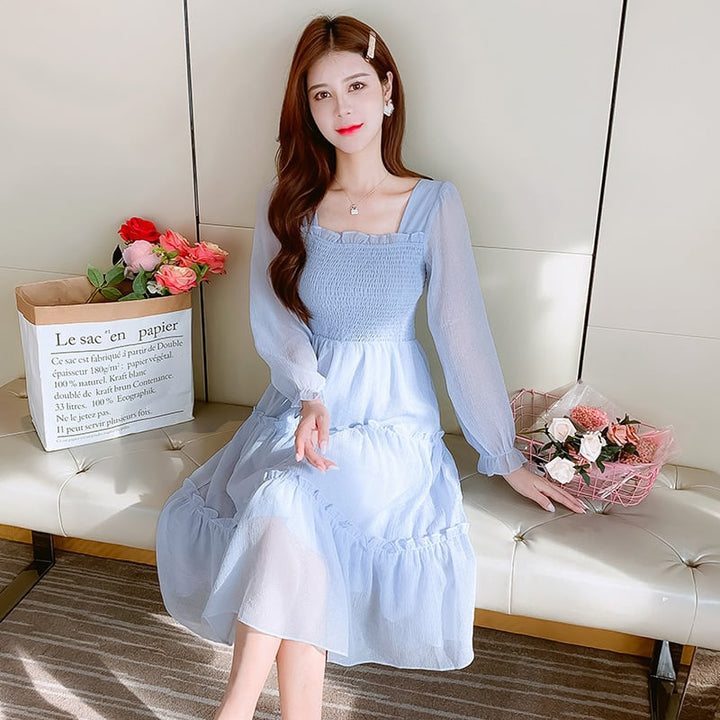 【dress】好感度UPエレガント切り替えデートワンピース　M17219