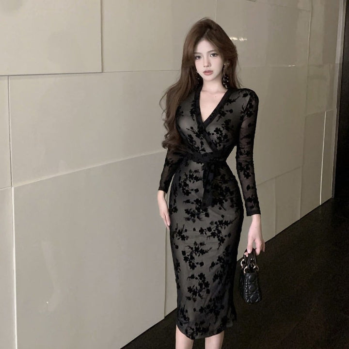【dress】Vネックデートワンピース　M28258