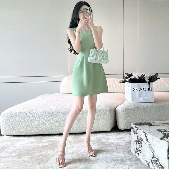 【dress】女子力アップエレガントノースリーブワンピース　M17171