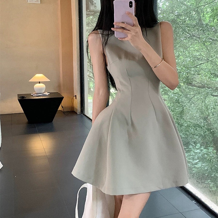 【dress】ノースリーブ美シルエットワンピース　N2662