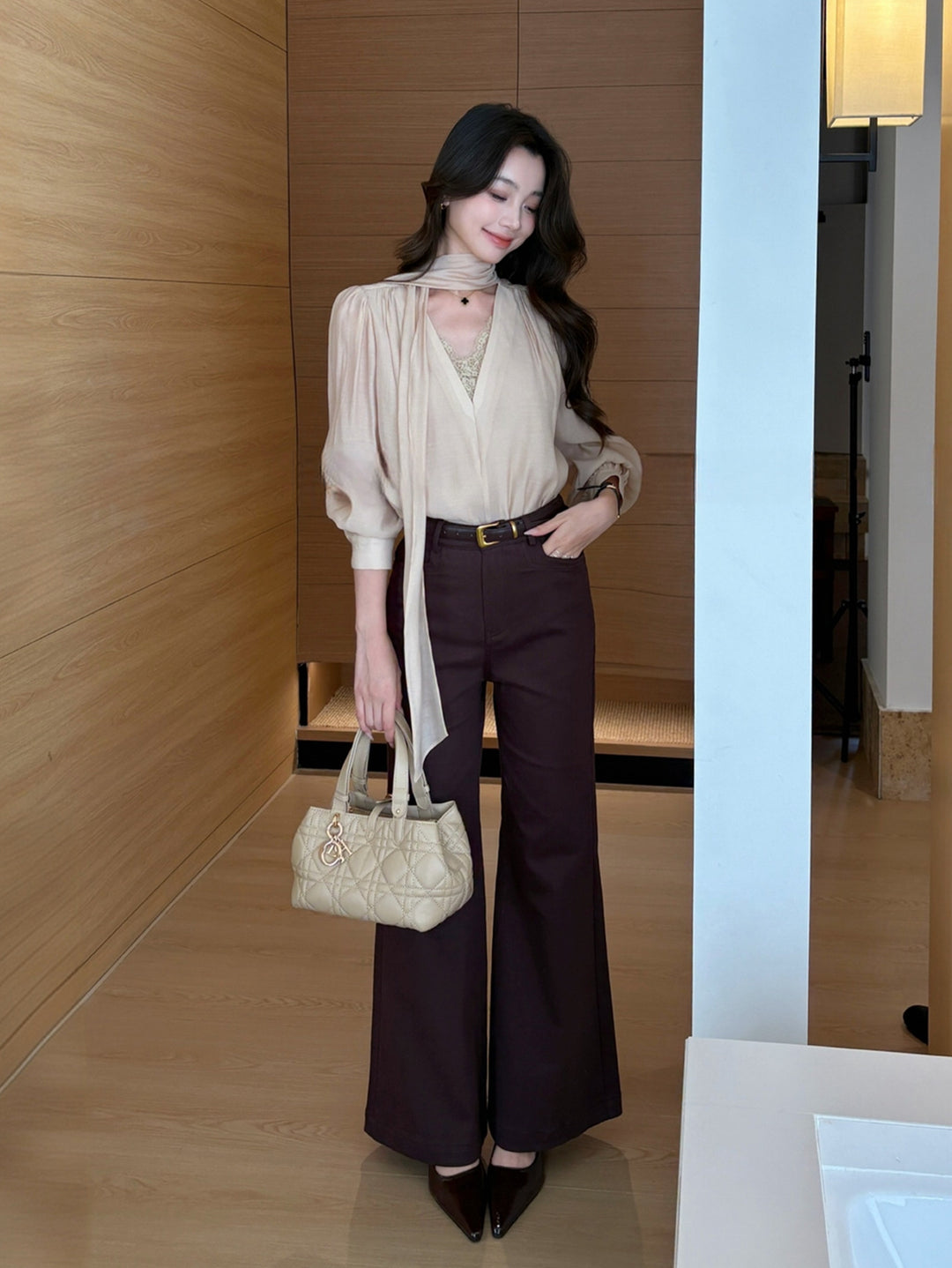 【tops】レースドッキングトップス Q8970