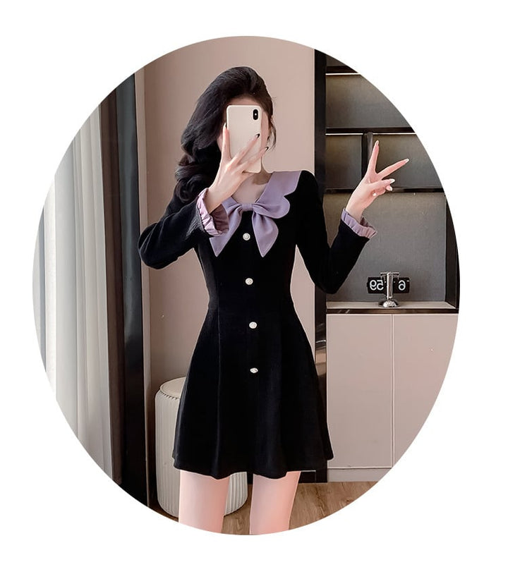 【dress】リボン付きデートワンピース　M28293