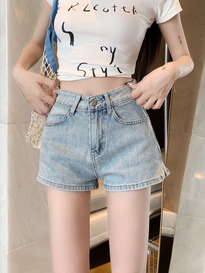 【bottoms】デニムショートパンツ　M29968