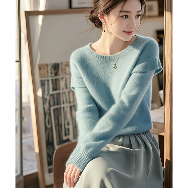 【tops】クルーネックニットセーター　M29122