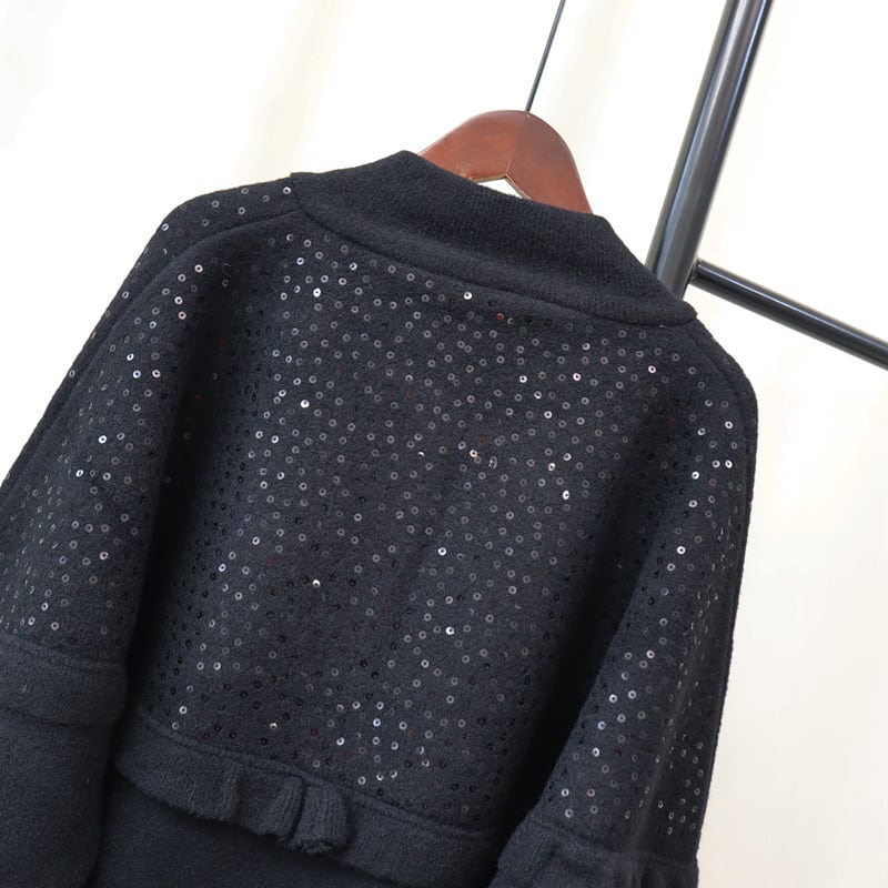 【outer】スパンコールラシャ生地アウター 　M26490