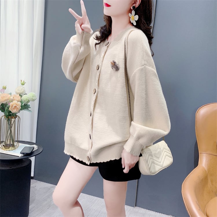 【outer】クルーネックニットカーデ　M26467