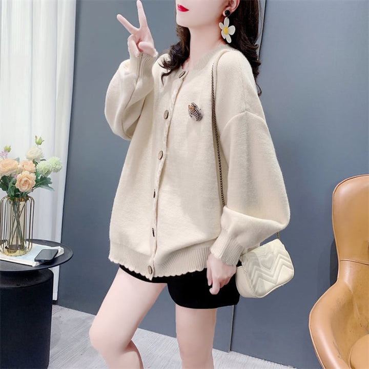【outer】クルーネックニットカーデ　M26467
