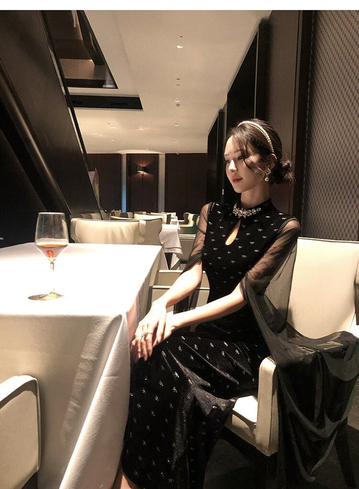 【dress】ドッキングビジューデートワンピース　M28141