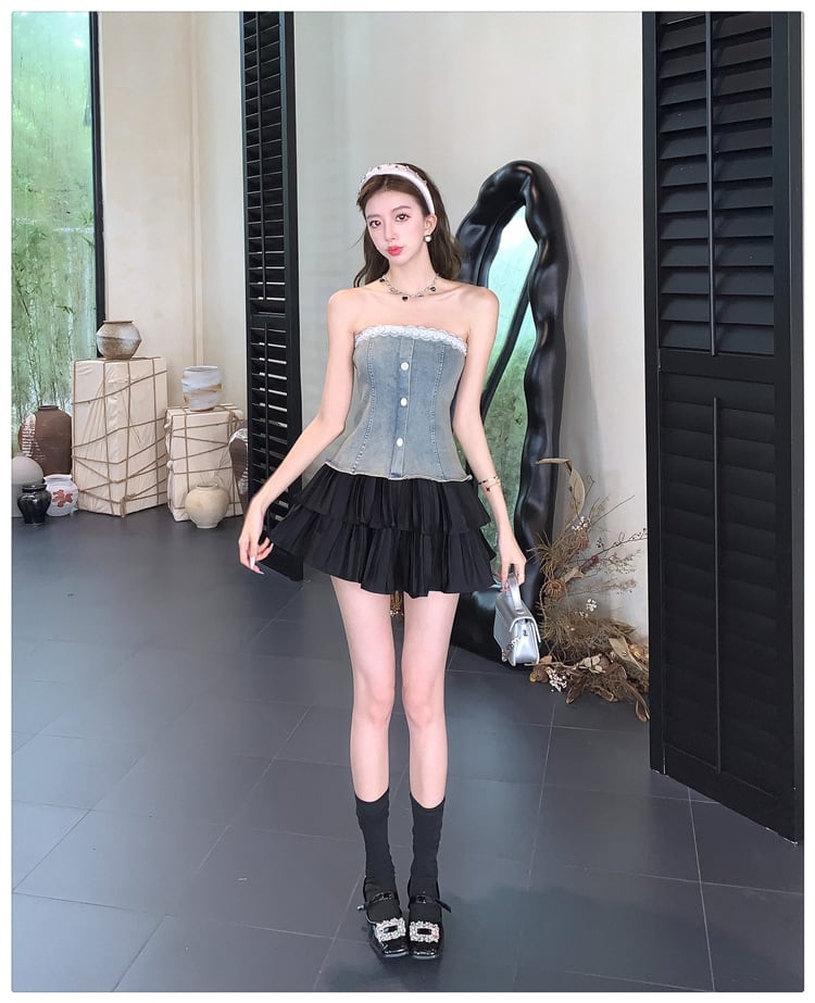 【tops】デニムベアトップ　M24438