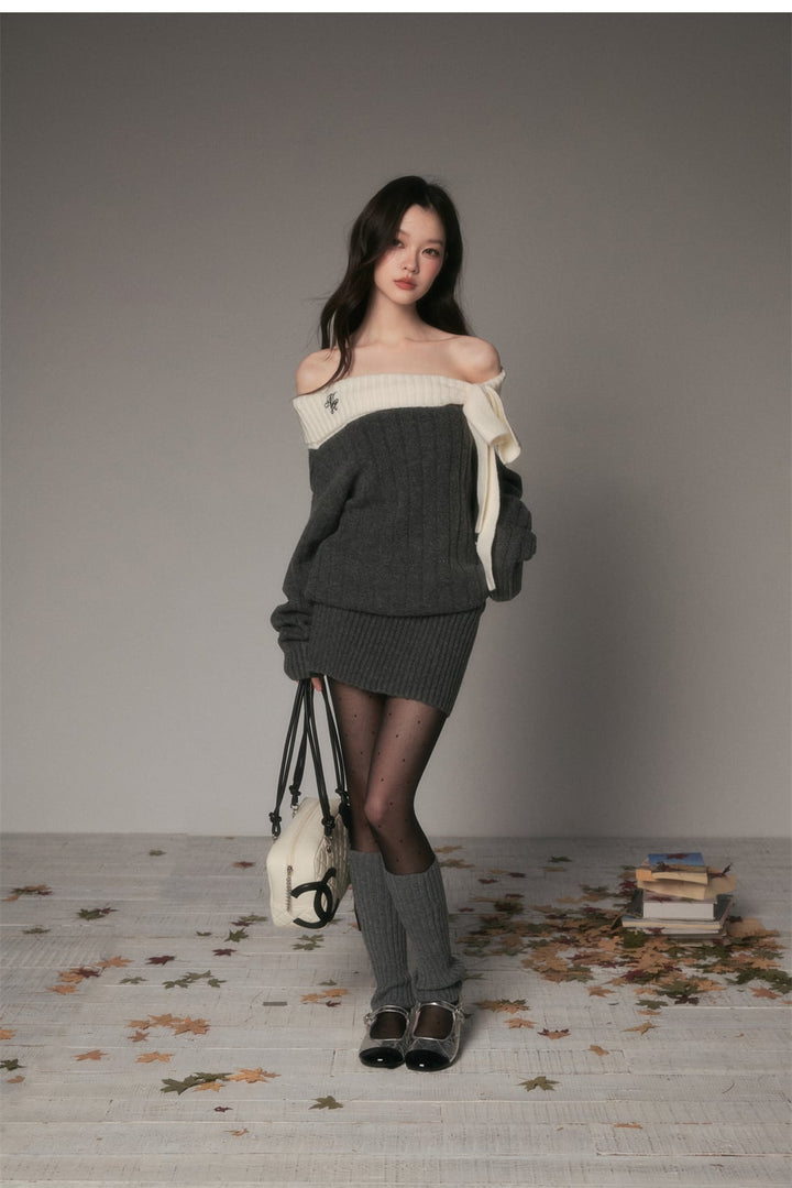 【dress】オフショルリボンミニワンピース　N3482