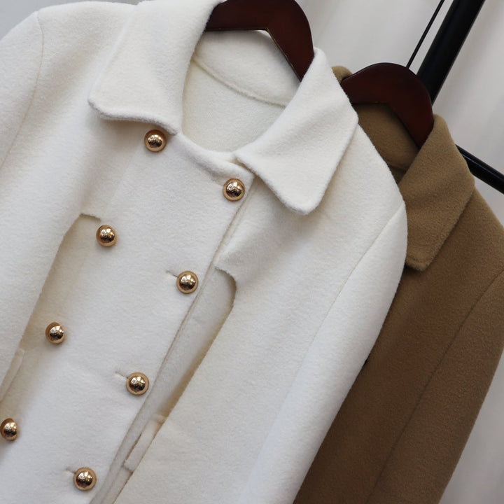 【outer】ダブルボタンケープコート　M18218