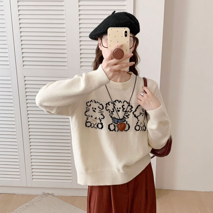 【tops】カートゥーンニットセーター　M27313