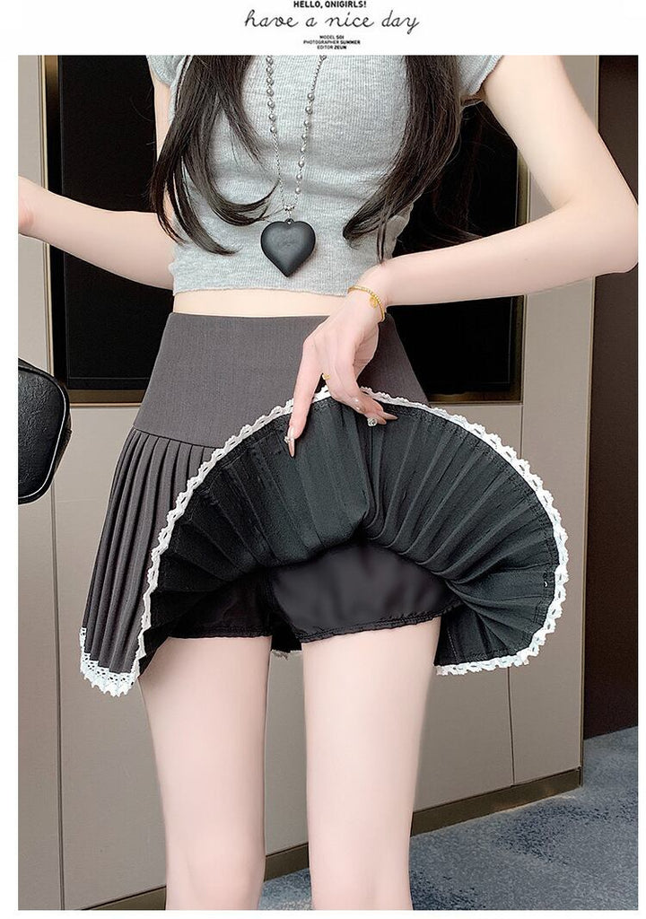 【bottoms】レース切り替えスカート　M29360