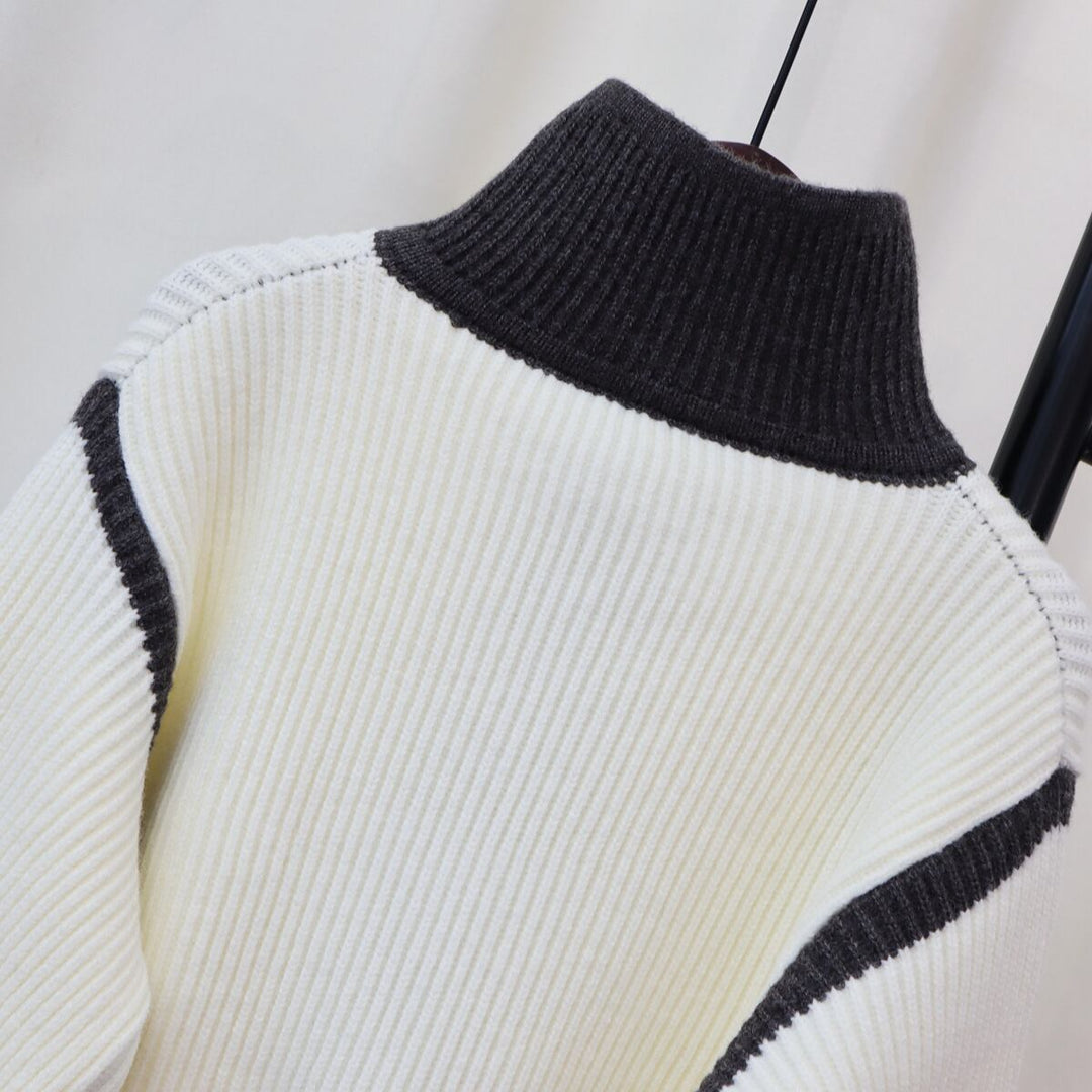 【outer】配色ニットカーデ　M18613