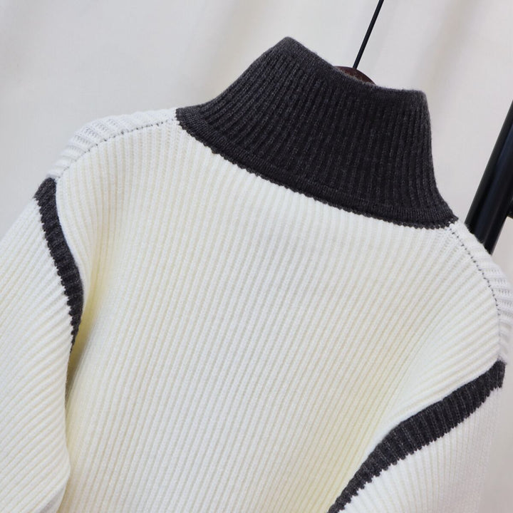 【outer】配色ニットカーデ　M18613
