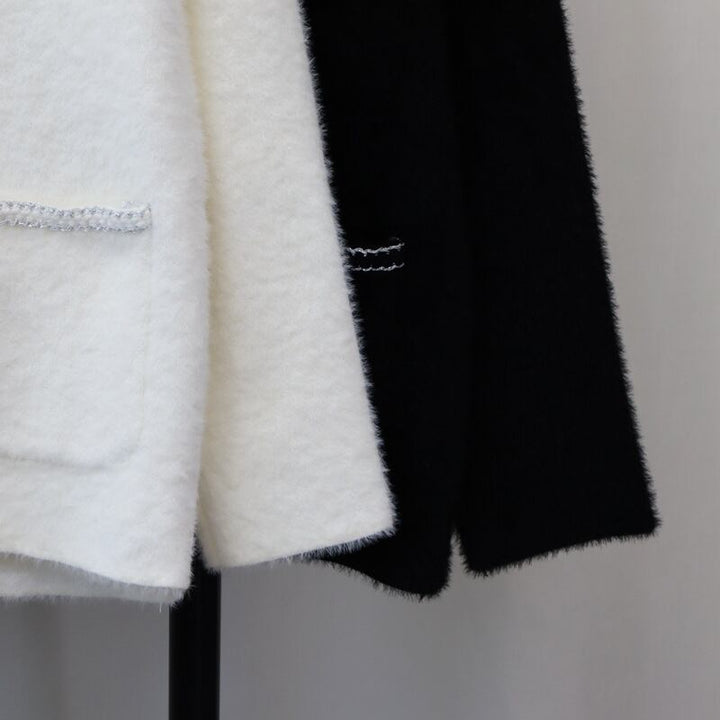 【outer】パールニットカーデ　M27585