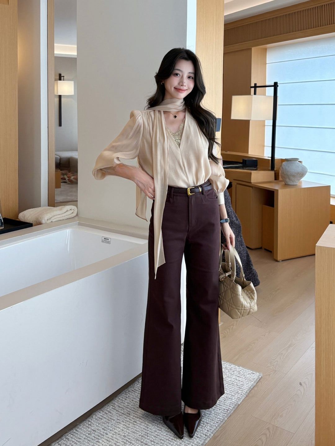 【tops】レースドッキングトップス Q8970
