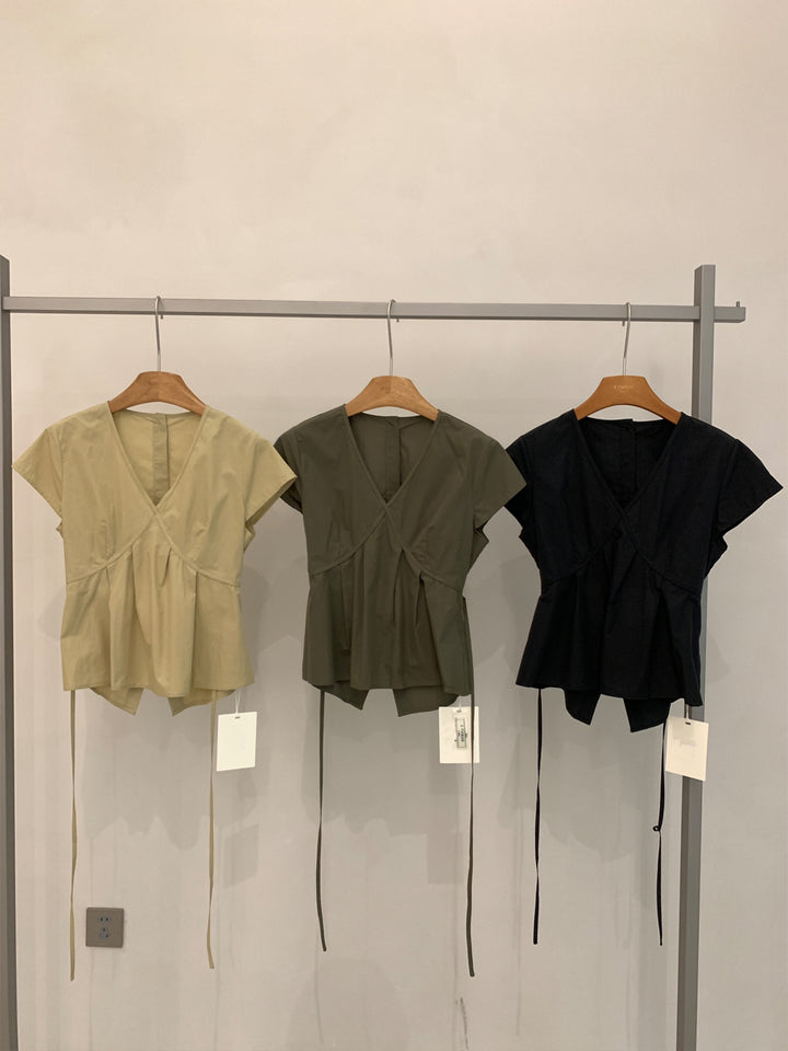 【set】バックオープントップス×ワイドパンツセット Q8652