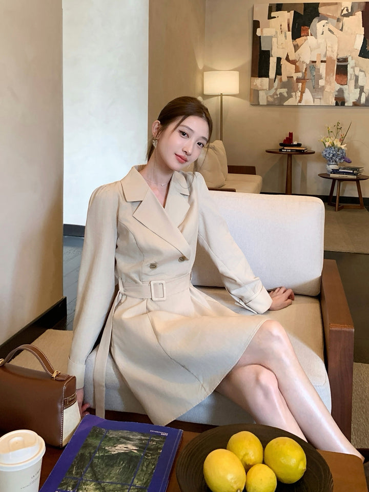 【dress】ベルト付きワンピース Q8964