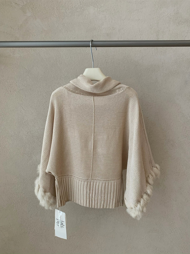 【tops】ファードッキングニットトップス Q9236