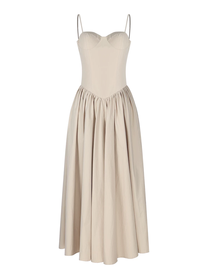 【dress】胸パット付きロングキャミワンピース Q8574