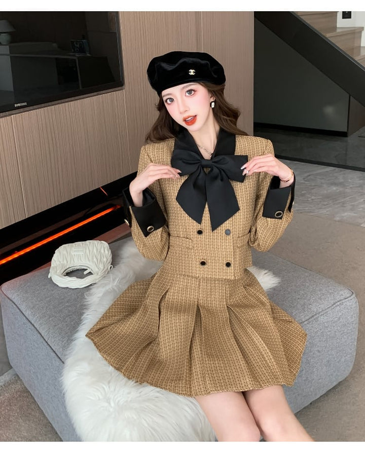 【set】ショートジャケット×スカートセット　M19337