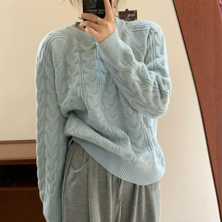 【tops】クルーネックニットセーター　M17980