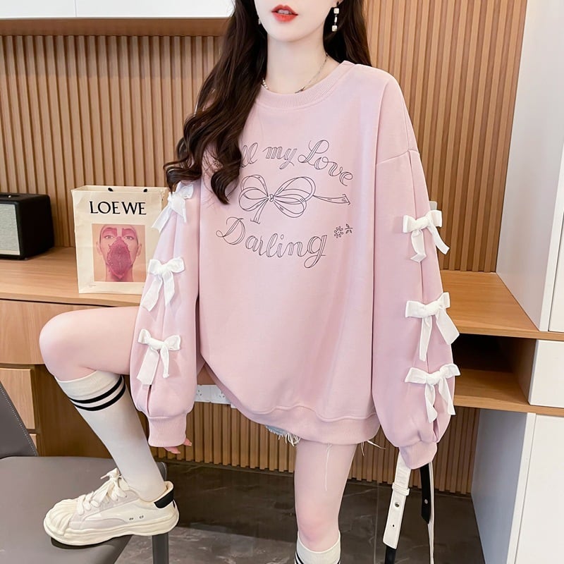 【tops】リボン付きプルオーバー　M26564