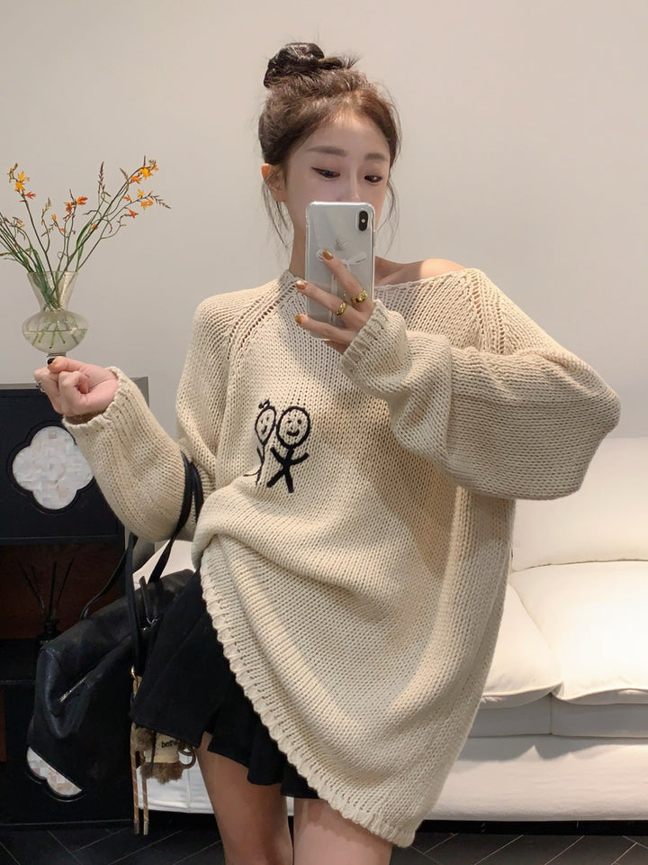 【tops】2色展開ニットトップス Q9225