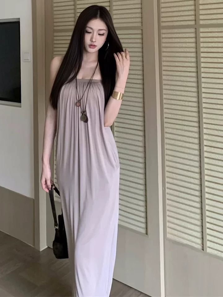 【dress】ロングチューブドレス Q8614