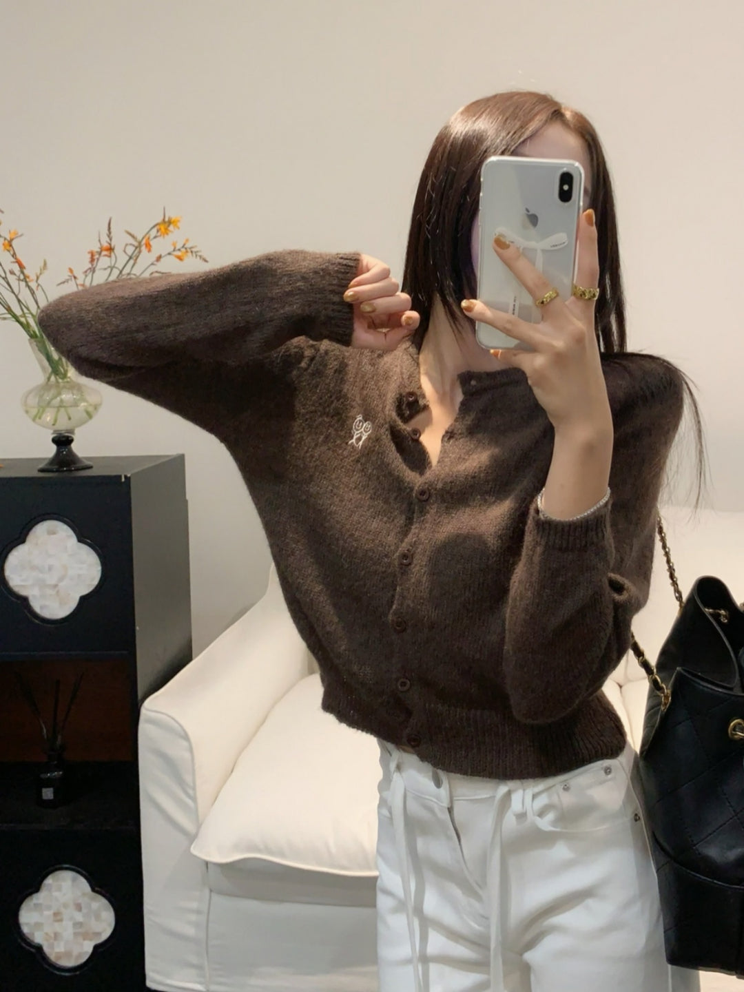 【outer】4色展開ニットカーディガン Q9281
