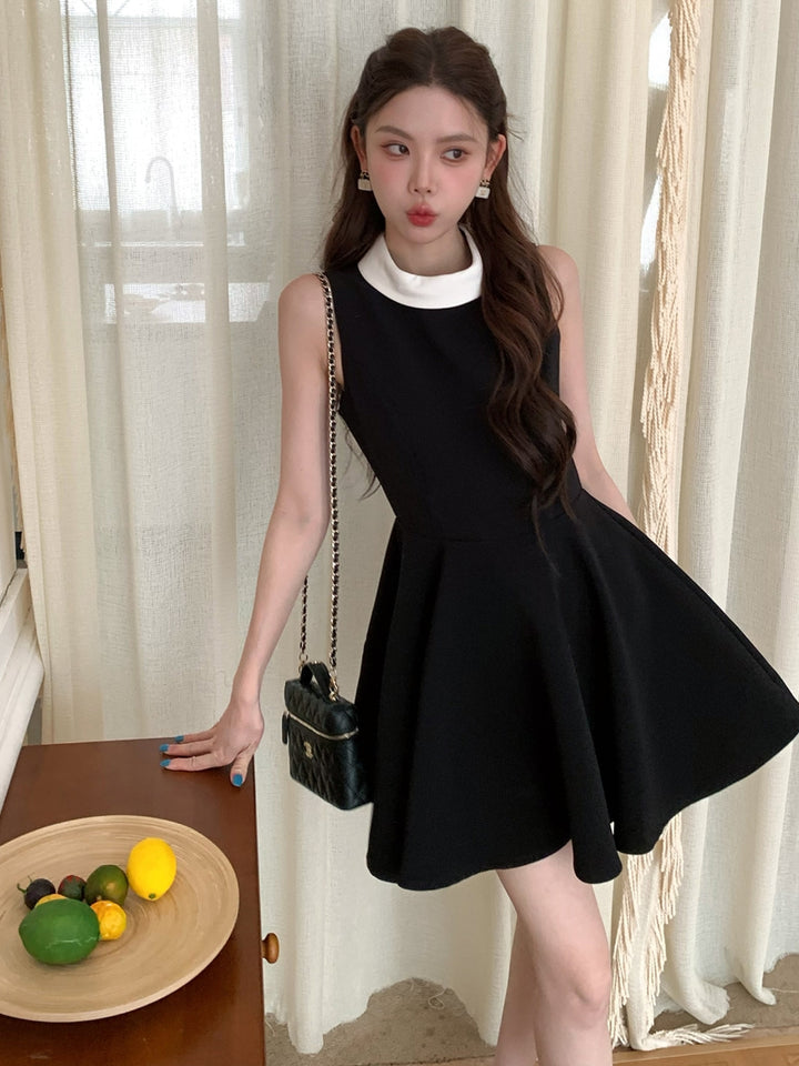 【dress】ノースリーブAラインワンピース Q8702