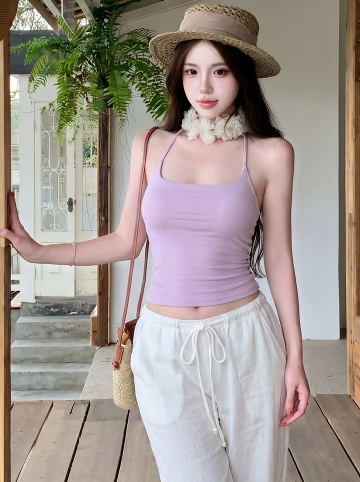 【tops】ホルターネックキャミソール Q8613