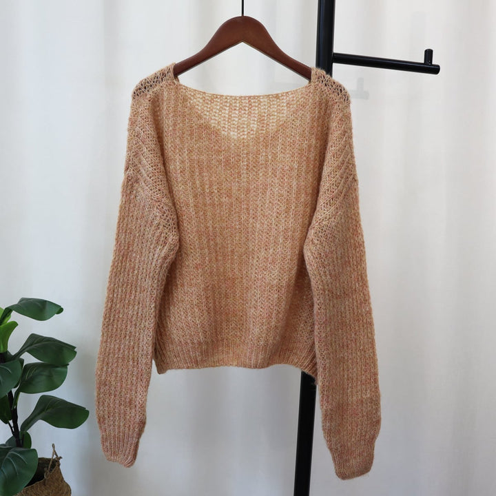 【tops】クルーネックニットセーター　M18195
