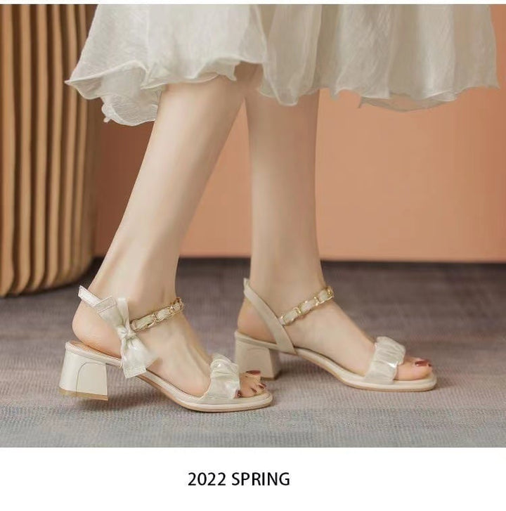 【shoes】リボン付きサンダル　M30234