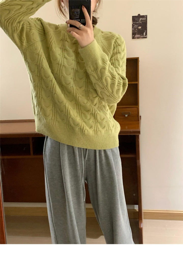 【tops】クルーネックニットセーター　M17980