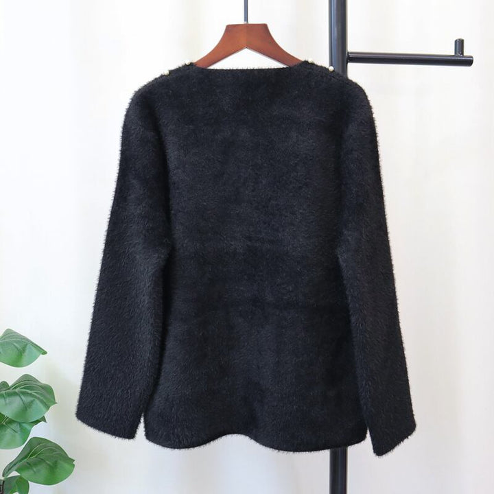 【outer】パールニットカーデ　M27585