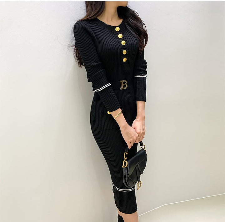 【dress】ニットワンピース　M19324
