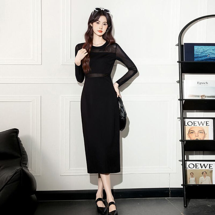 【dress】チュールドッキングワンピース Q7041
